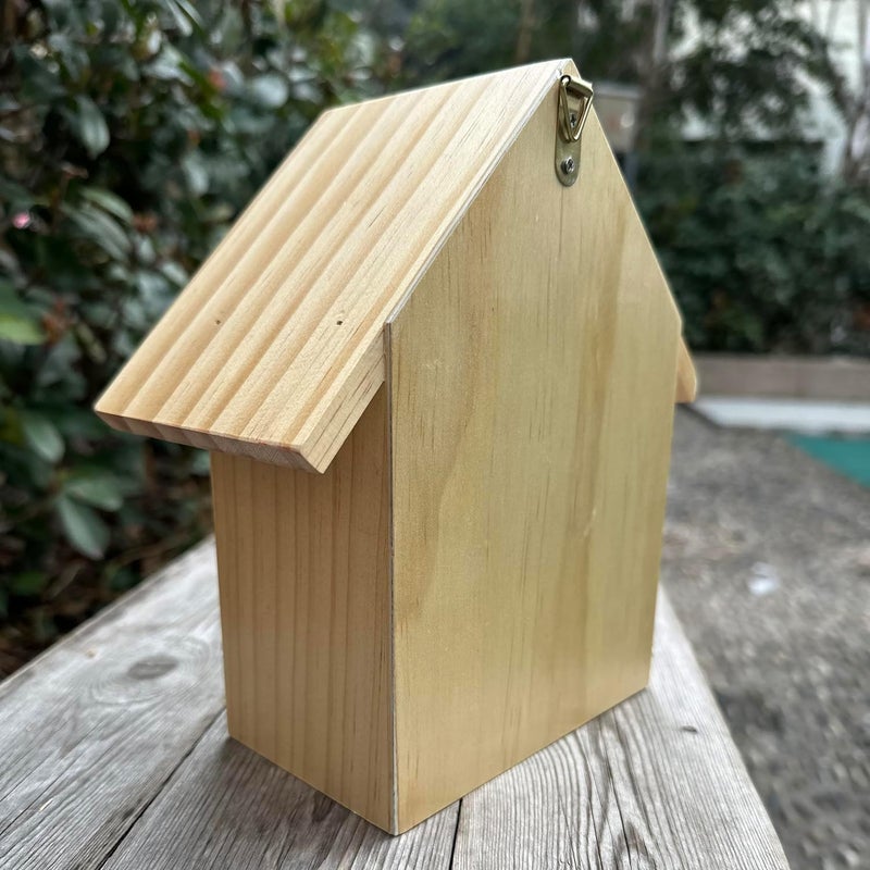Engree Mason Bee Houses Outdoor Wooden Bee Hotel for Garden and Yard Hand-Made Bamboo Bee Hive for Bees Butterflies and Ladybugs, Medium Size 8"x7.5"x5", Natural Finish - Image 4